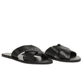 Rasteira Tiras Cruzadas Glam Preta C 30014 0055 0002 Anacapri